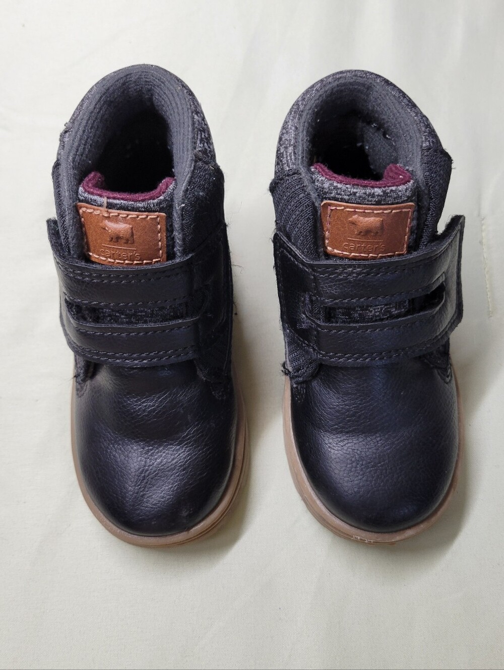 Carter's Black Kids Boots with Brown Accent